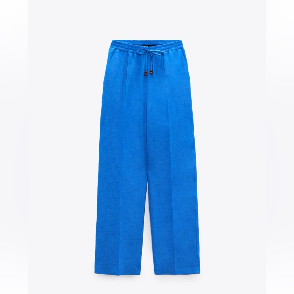 NWT Zara 100 % linen pajama Pants. Size S